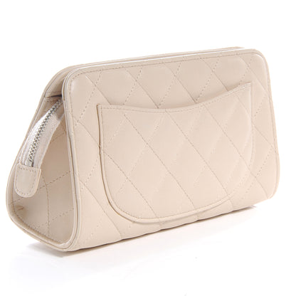 Chanel Lambskin Cosmetic Case Beige 3 of 6