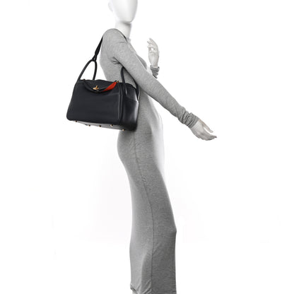 Hermes Swift Verso Lindy 30 Bleu Indigo Orange Poppy 2 of 10