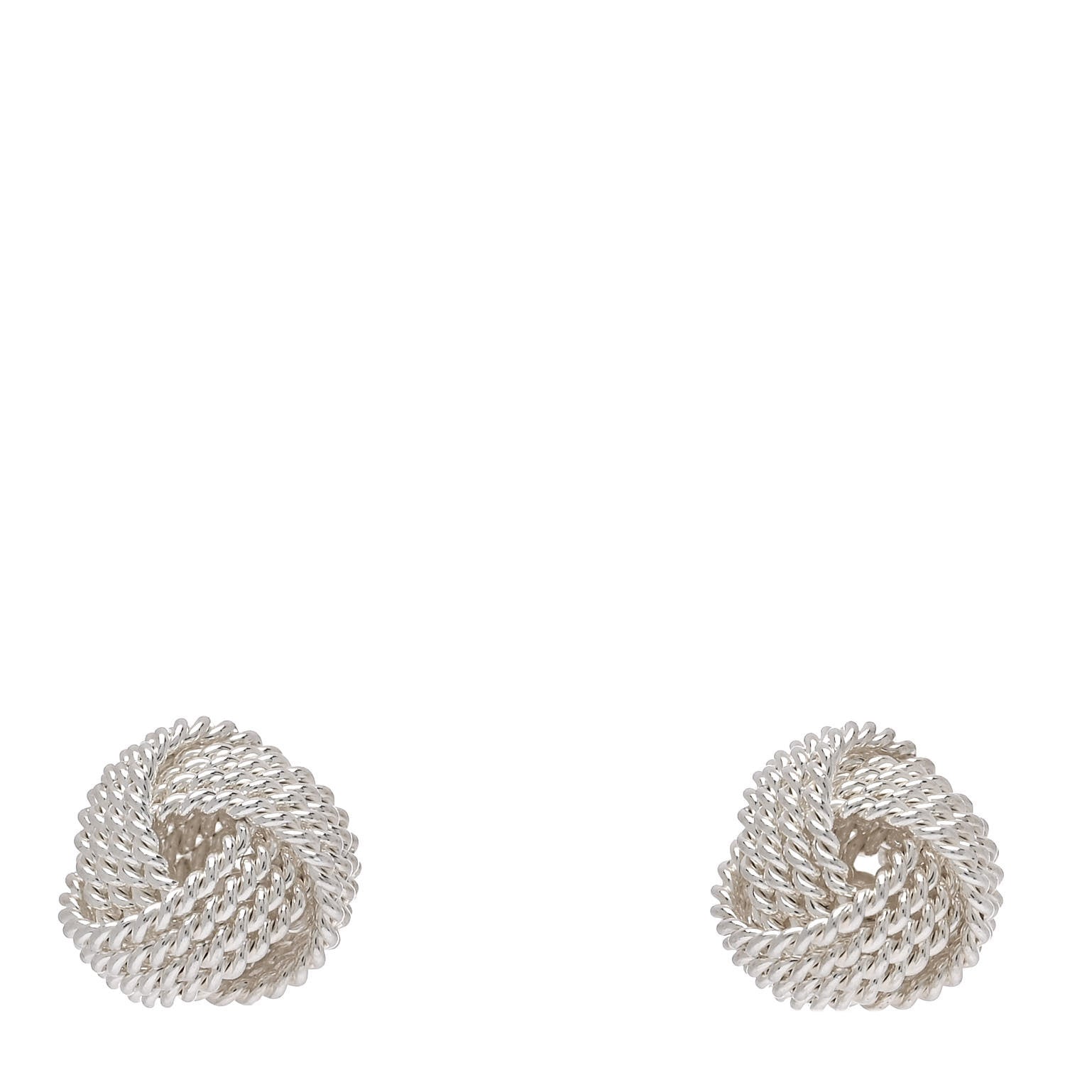 Tiffany Sterling Silver Twist Knot Earrings 1 of 4