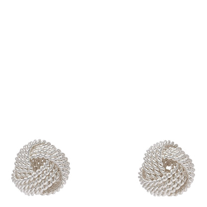 Tiffany Sterling Silver Twist Knot Earrings 1 of 4