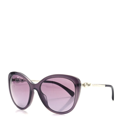 Chanel Acetate Polarized Butterfly Winter Pearl Sunglasses 5339-H-A Purple 1 of 8
