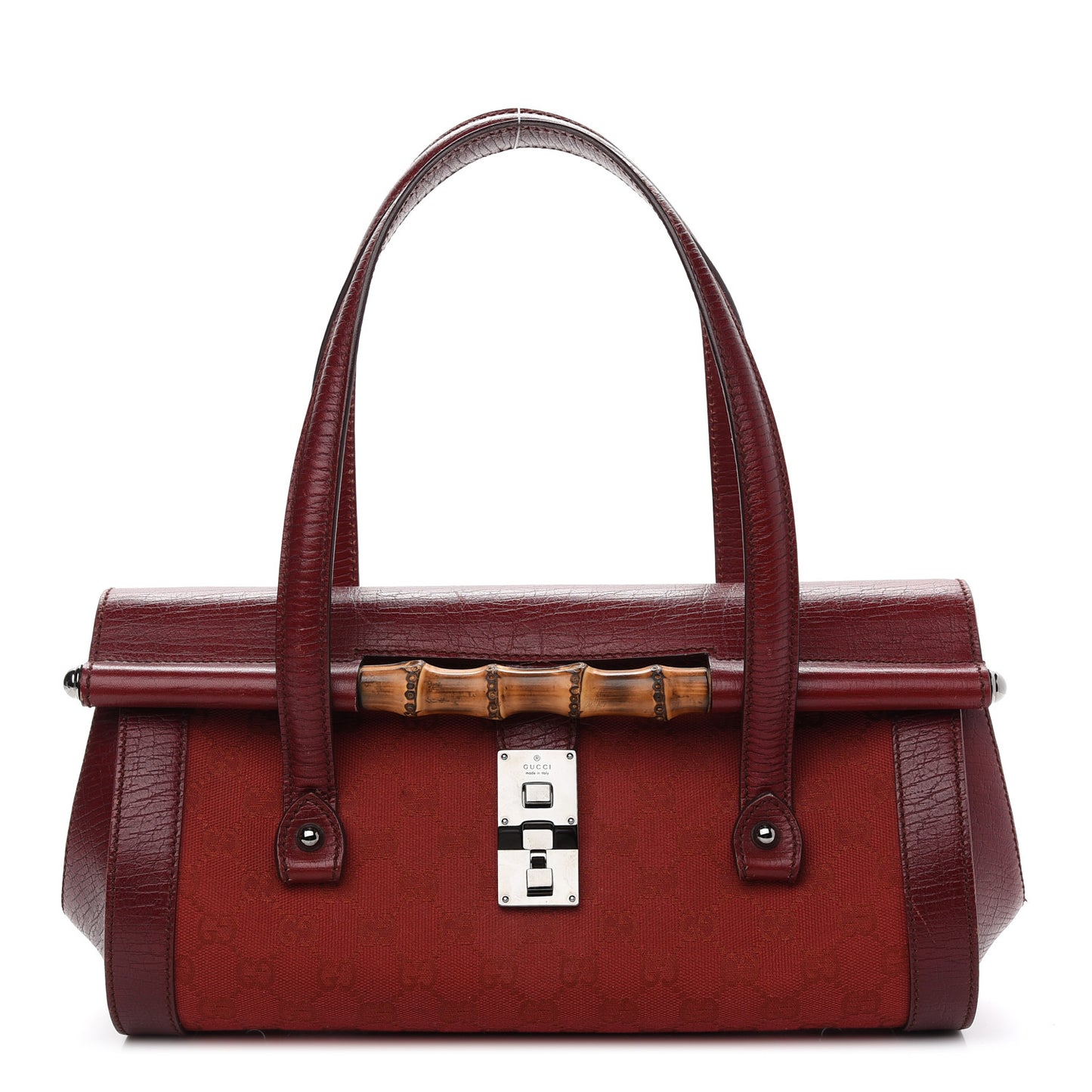 Monogram Bamboo Bullet Bag Red