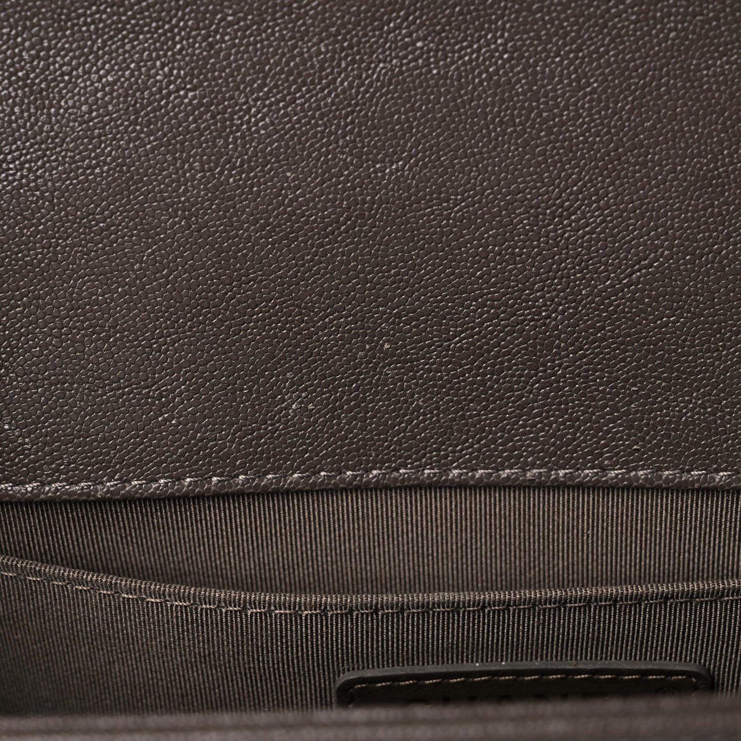 Caviar Quilted Medium Boy Flap Khaki