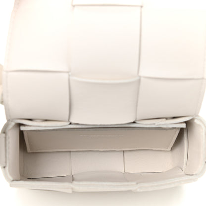 Bottega Veneta Lambskin Maxi Intrecciato Extra Mini Cassette Crossbody Bag White 5 of 9