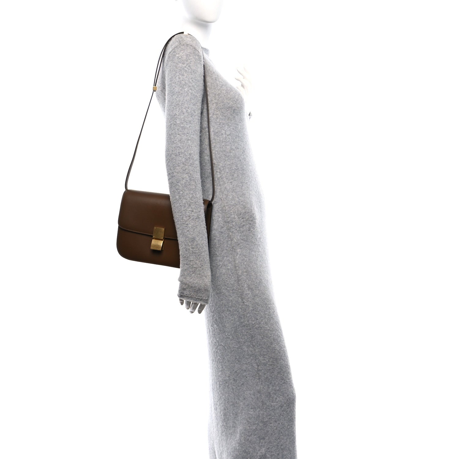 Celine Box Calfskin Medium Classic Box Flap Bag Camel 2 of 13