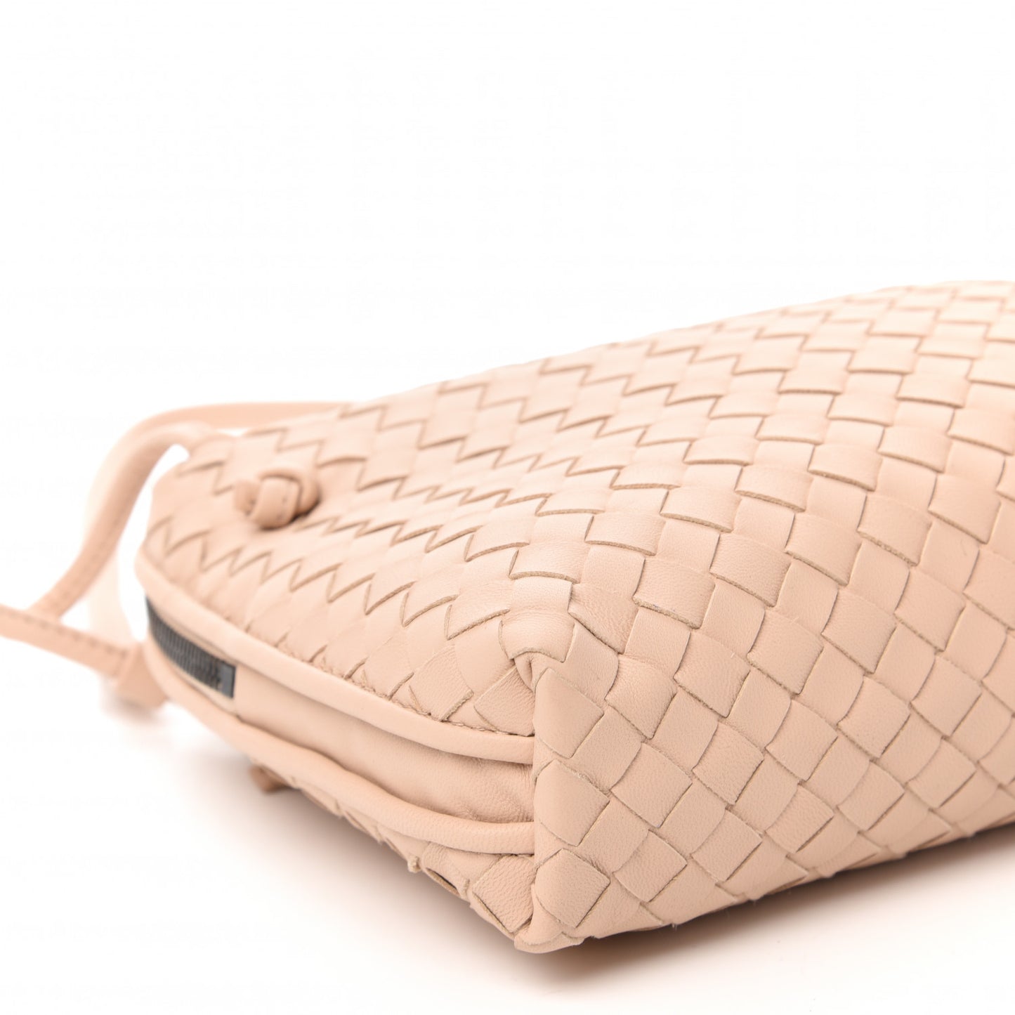 Nappa Intrecciato Nodini Crossbody Messenger Nude