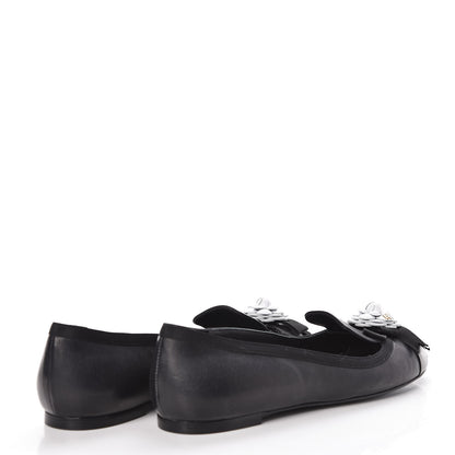 Chanel Lambskin Camellia Mocassin Loafers 37 Dark Grey 4 of 9