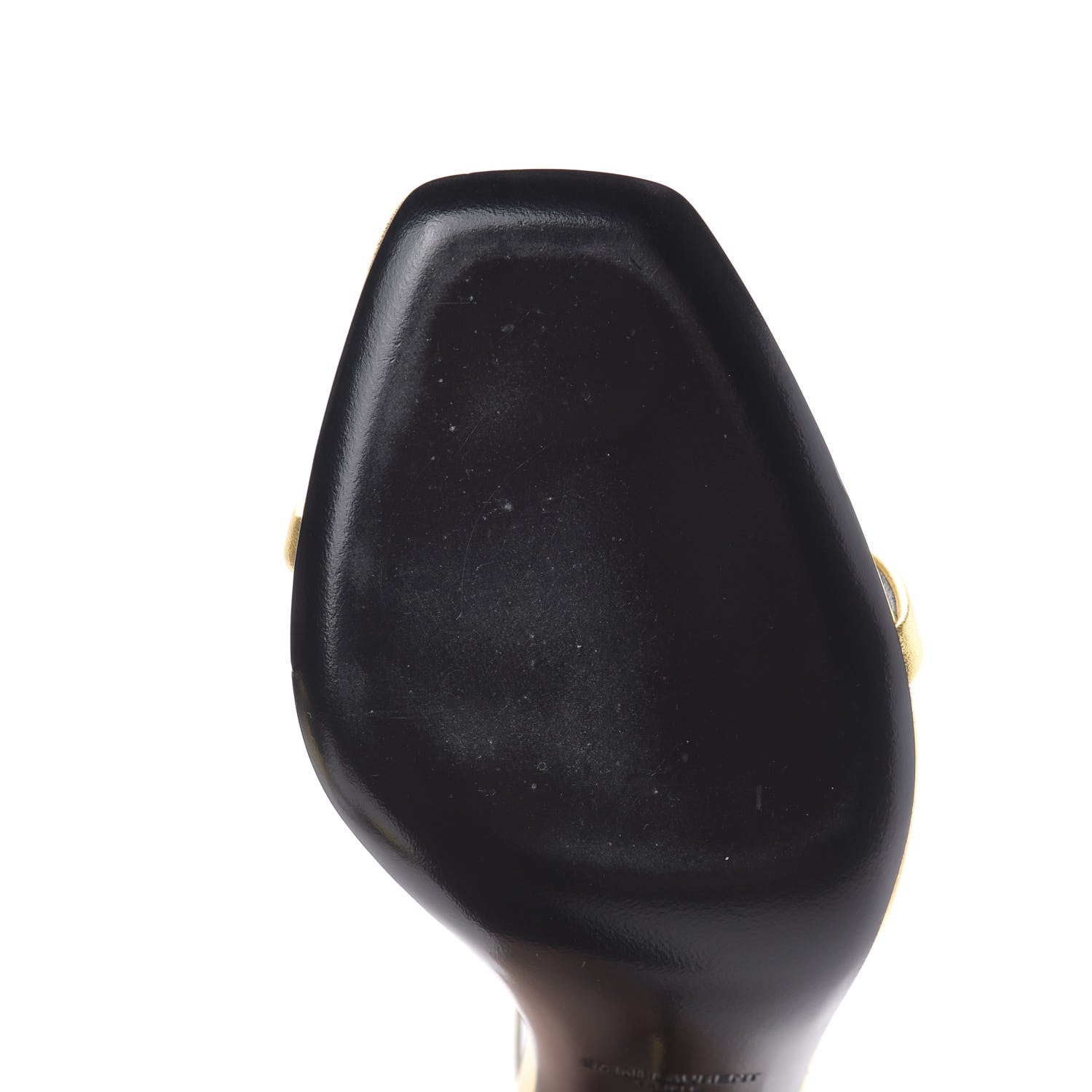 Saint Laurent Calfskin Opyum Sandals 39 Oro 9 of 12