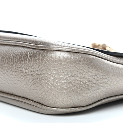 Gucci Metallic Pebbled Calfskin Medium Soho Flap Crossbody Golden Beige 11 of 11