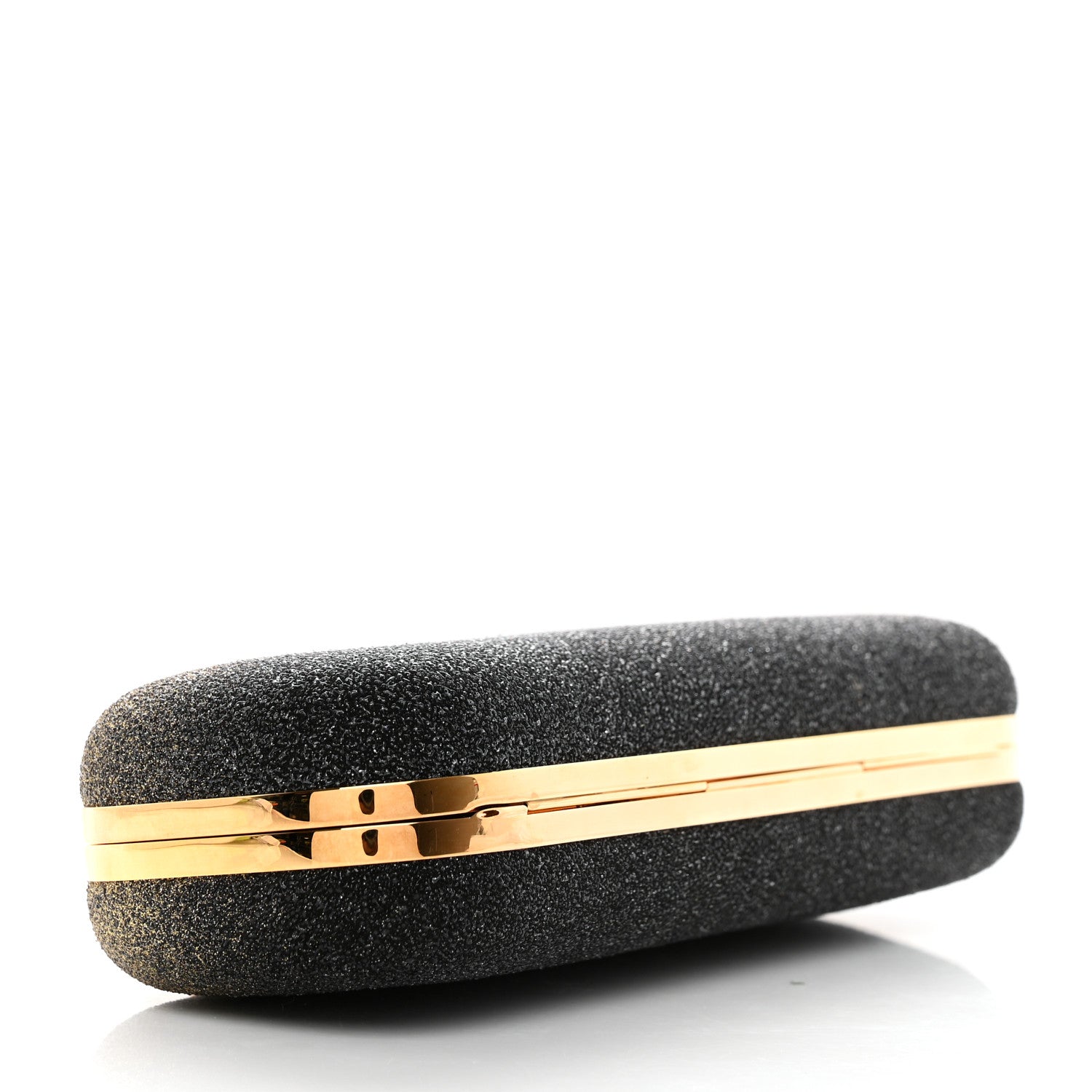 Alexander McQueen Glitter Skull Knuckle Box Clutch Black Gold 4 of 8