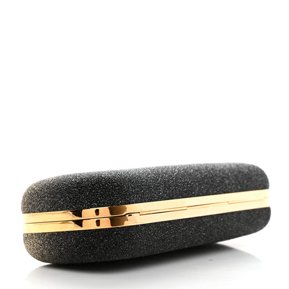 Alexander McQueen Glitter Skull Knuckle Box Clutch Black Gold 4 of 8