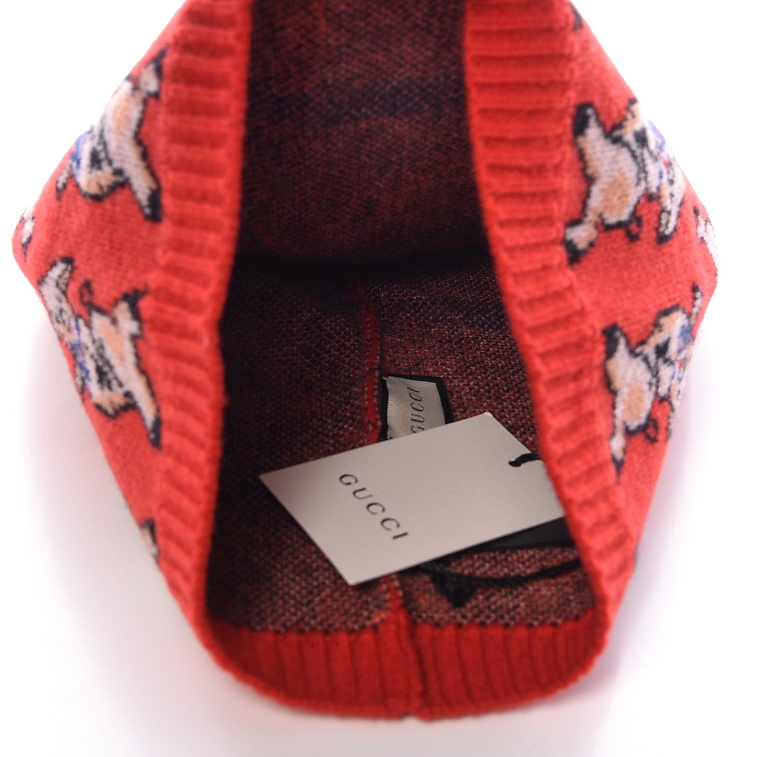 Gucci Wool Tricot Happy G Hat M Flame Pink 4 of 6