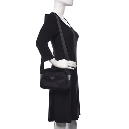 Prada Nylon Vela Messenger Bag Black 2 of 9