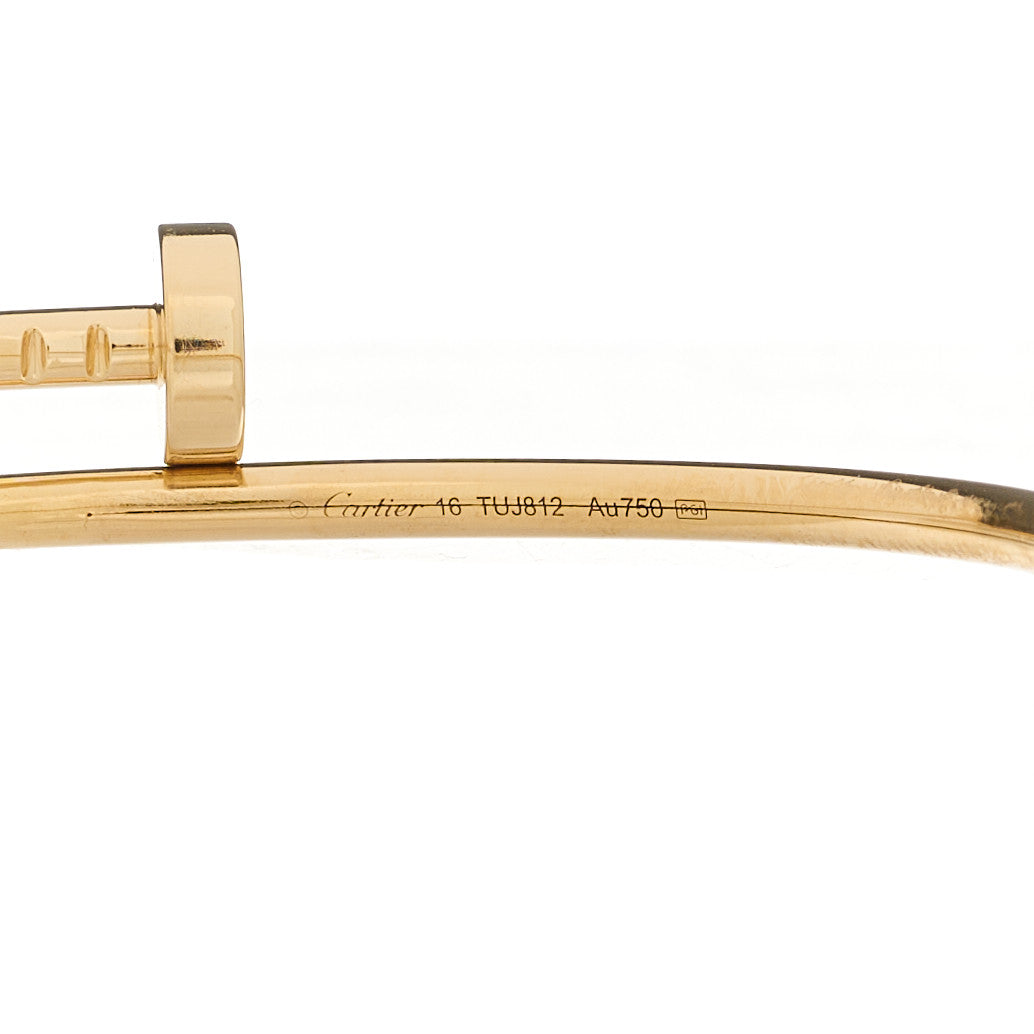 18K Yellow Gold Small Juste Un Clou Bracelet 16