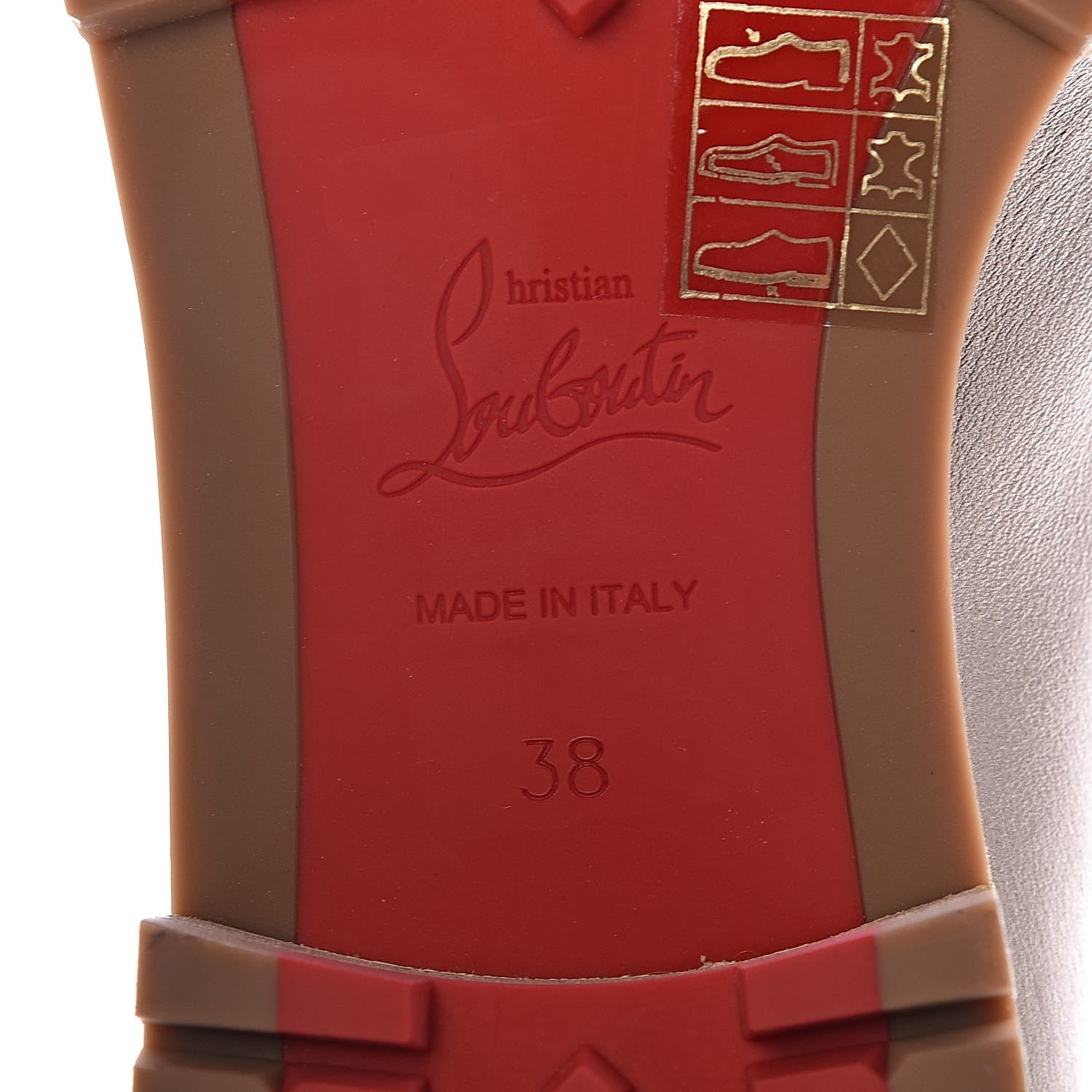Christian Louboutin Metallic Calfskin Who Runs Flat Boots 38 Colombe 6 of 9