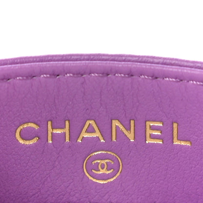 Chanel Patent Quilted Card Holder Purple 6 of 12