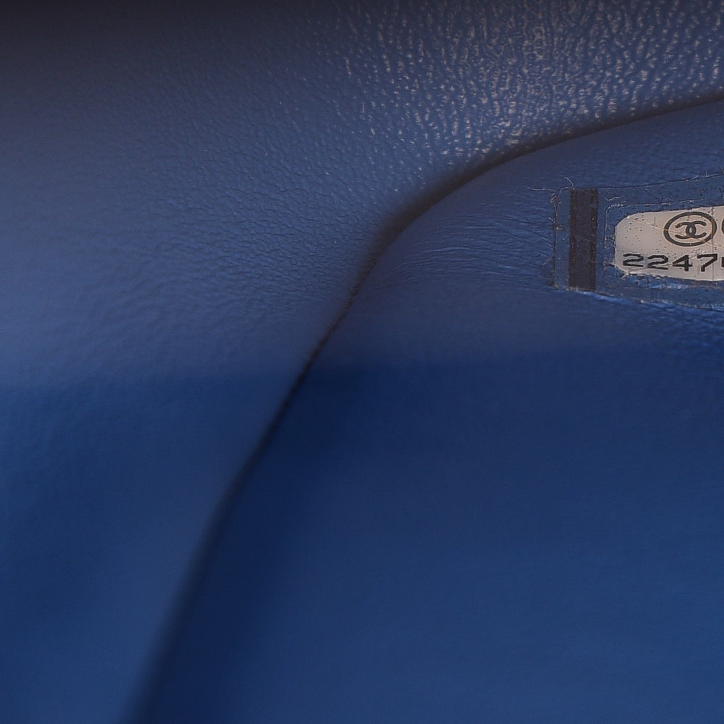 Lambskin Quilted Jumbo Double Flap Blue