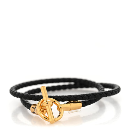 Hermes Swift Double Tour Glenan Bracelet T3 Black 1 of 4