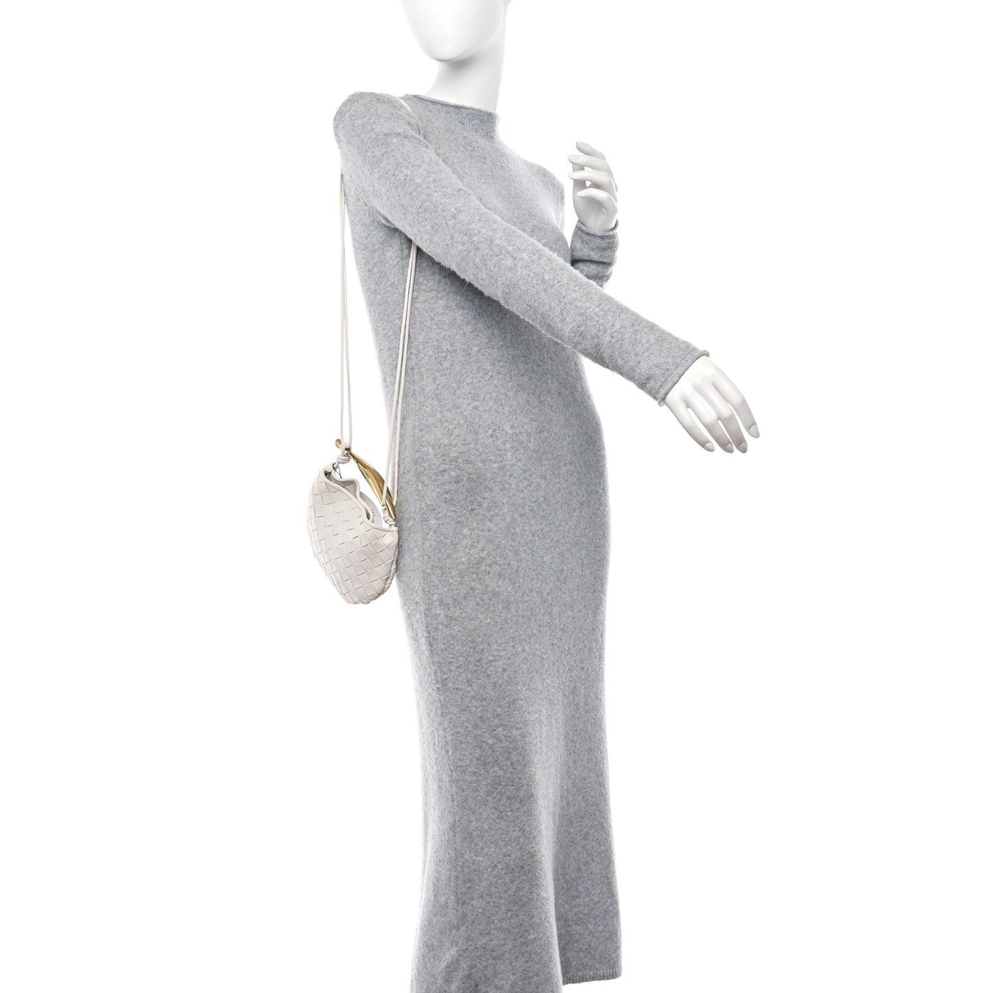 Nappa Intrecciato Mini Sardine Bag Chalk
