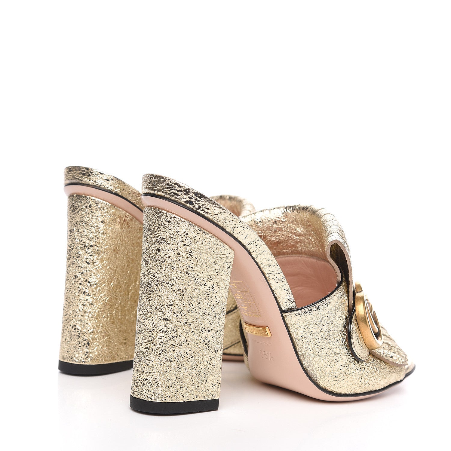 Gucci Galassia GG Marmont Fringe 105mm Slide Sandals 35.5 Platino 4 of 8