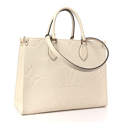 Louis Vuitton Empreinte Monogram Giant Onthego MM Creme 3 of 8