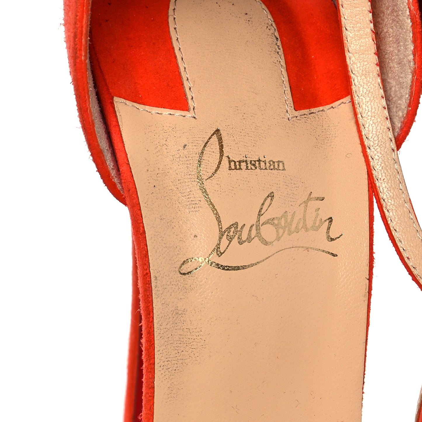 Suede Amyada 160 Platform Sandal 38.5 Orange