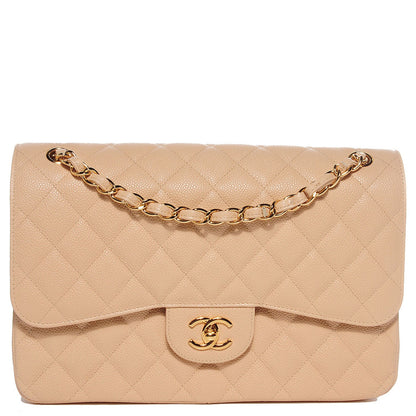 Chanel Caviar Quilted Jumbo Double Flap Beige Clair 1 of 8