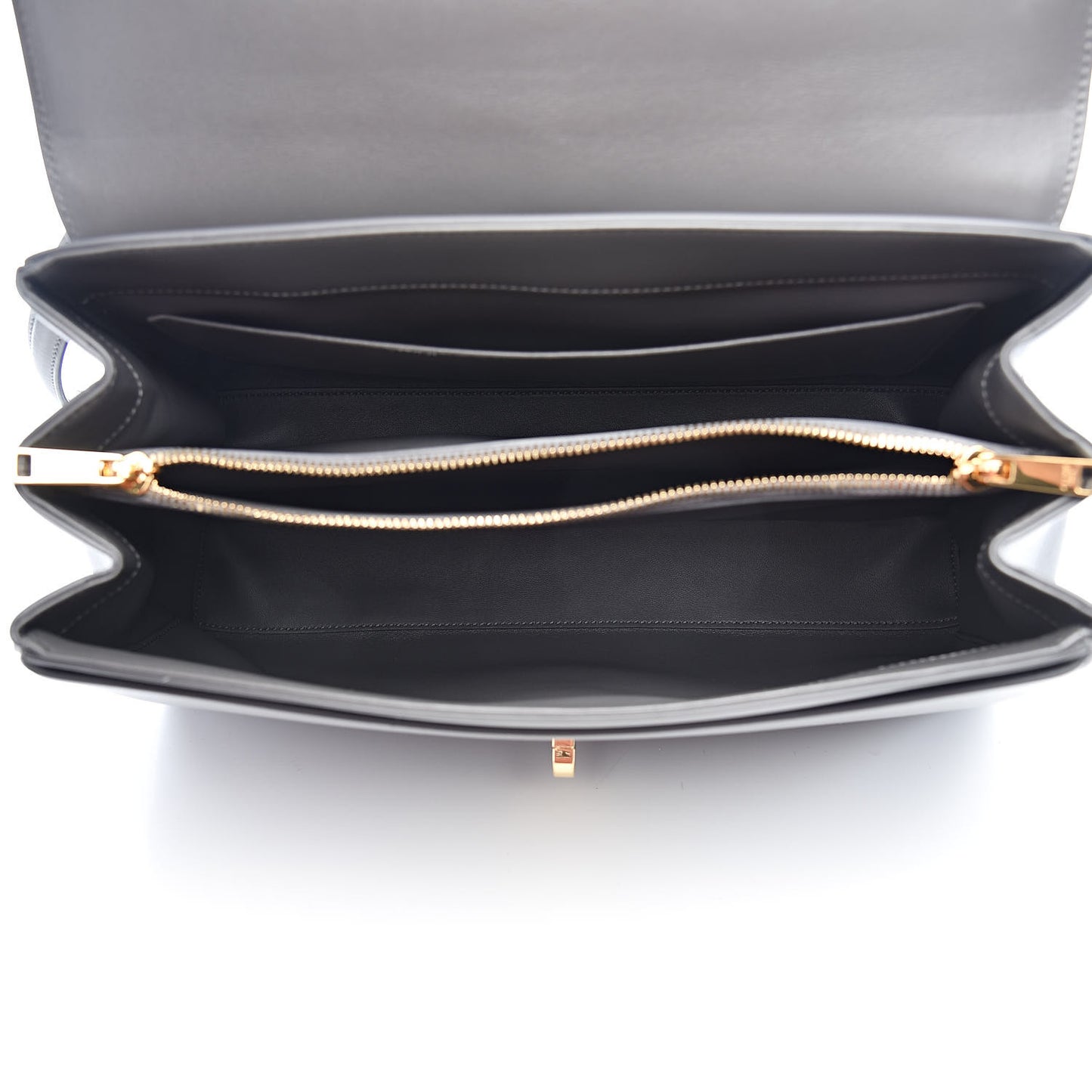 Satinated Calfskin Medium 16 Top Handle Bag Grey