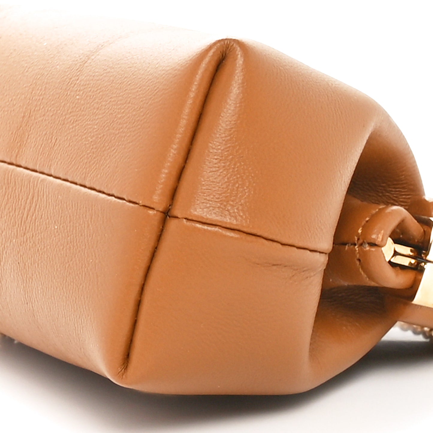 Shiny Nappa Nano Fendi First Bag Charm Caramello