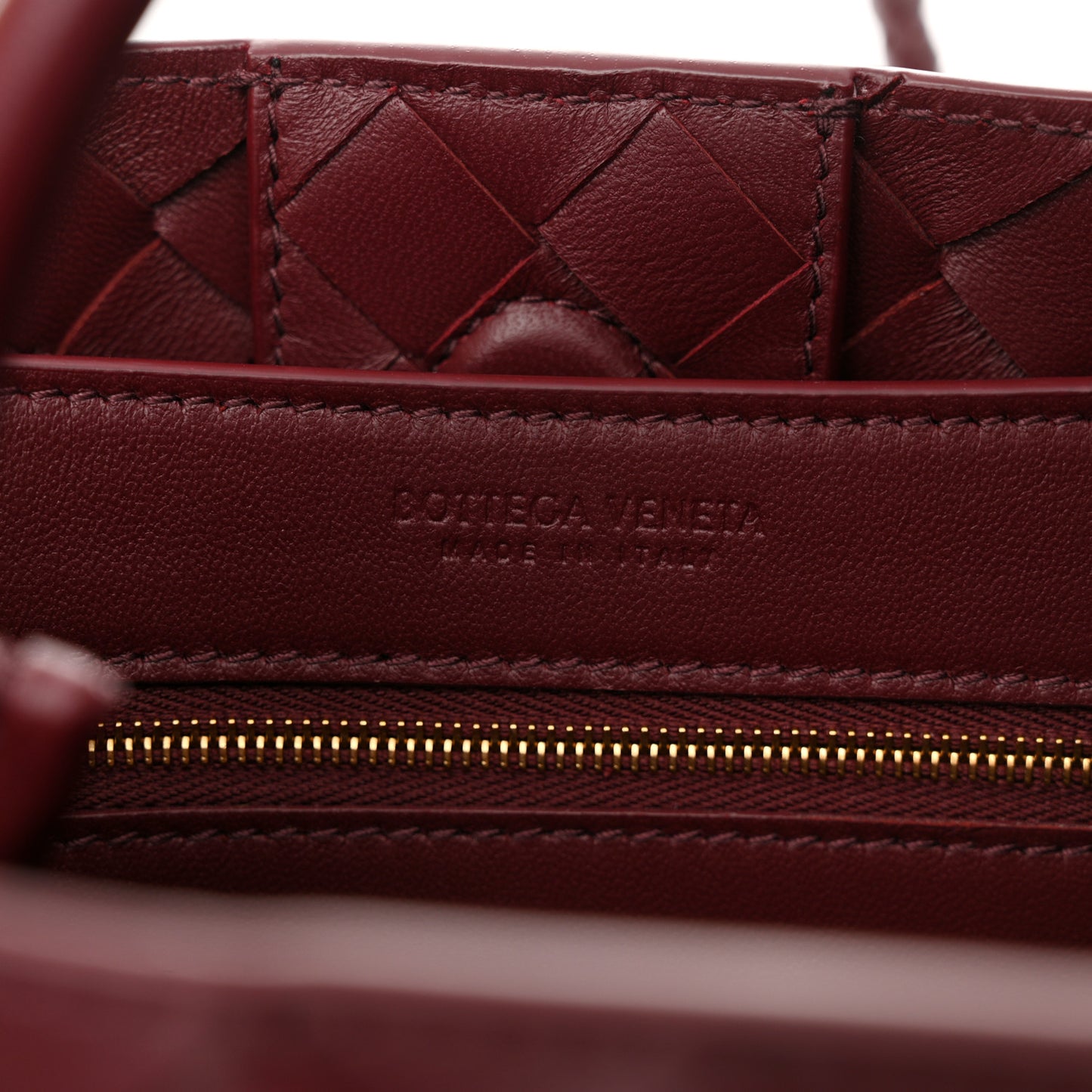 Nappa Intrecciato Small Andiamo Shoulder Bag Barolo