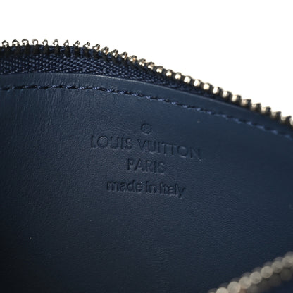 Louis Vuitton Calfskin Aerogram Coin Card Holder Navy Blue 6 of 6