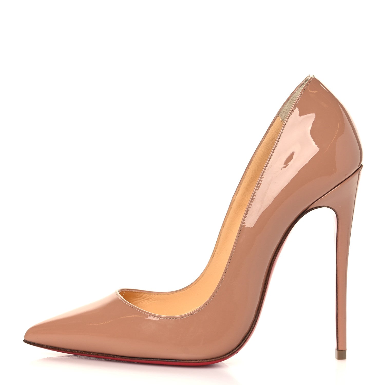 Christian Louboutin Patent So Kate 120 Pumps 37 Nude 1 of 10