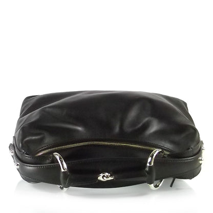 Gucci Leather Medium Horsebit Chain Hobo Black 4 of 8