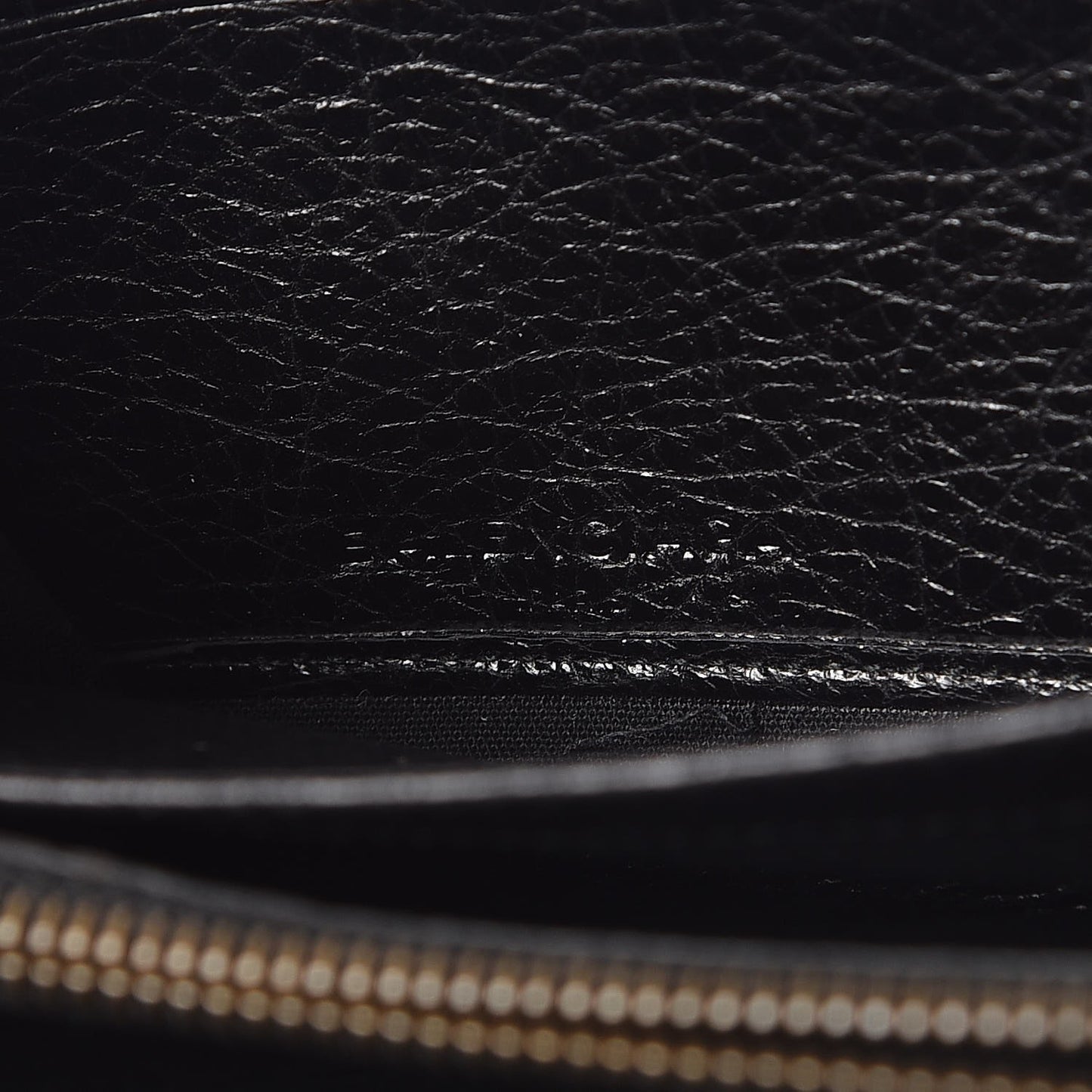 Agneau Classic Hardware Continental Zip Around Wallet Black