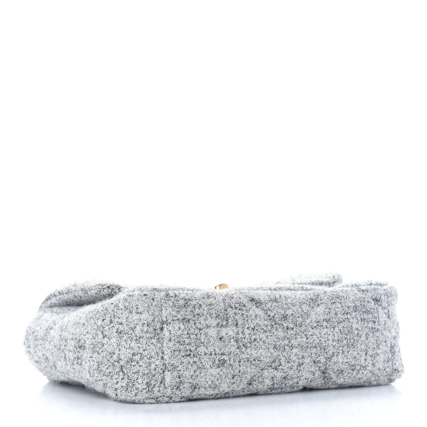 Tweed Quilted Medium Chanel 19 Flap Grey Ecru