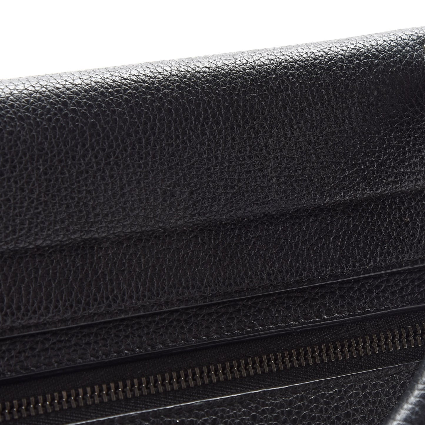 Drummed Calfskin Suede Small Trapeze Black
