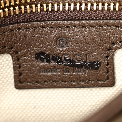Gucci GG Supreme Monogram Textured Dollar Calfskin Web Medium Blondie Top Handle Shoulder Flap Bag Beige Ebony New Acero 6 of 10