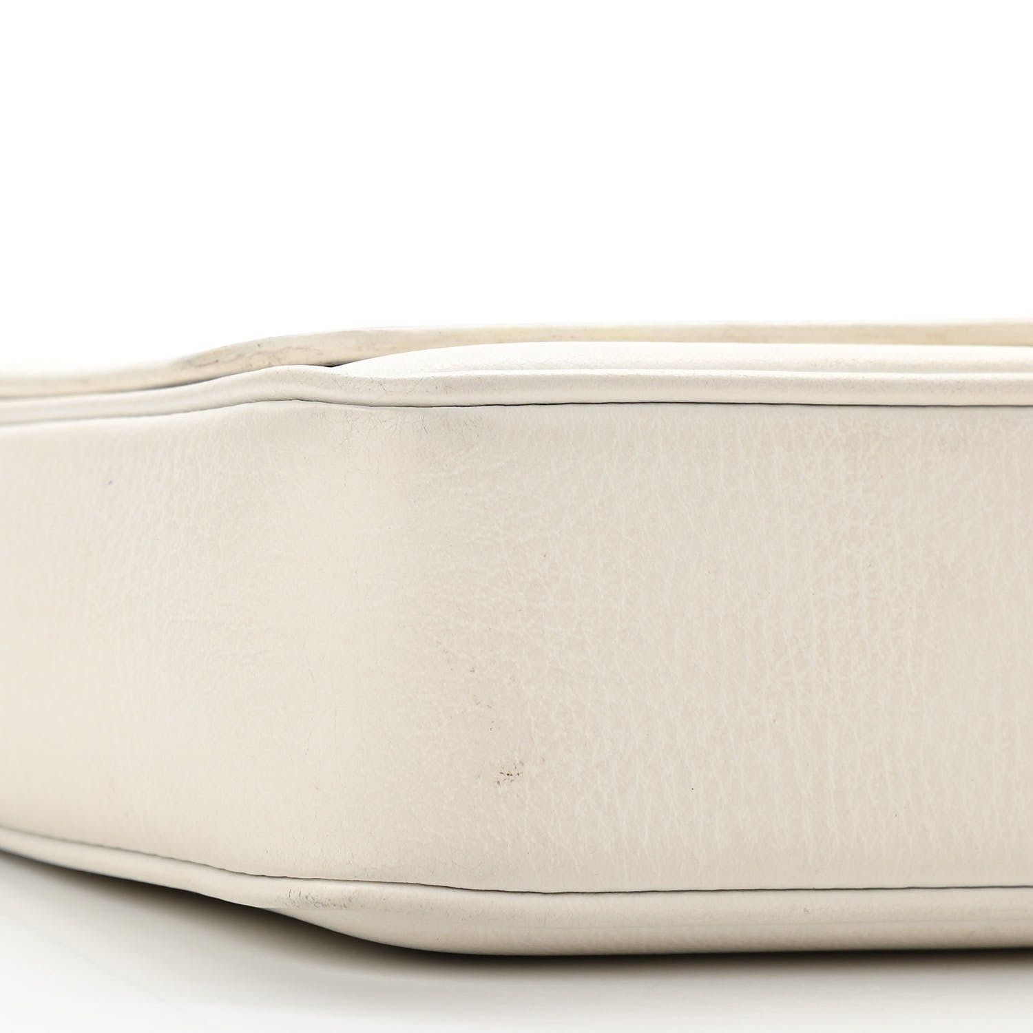 Balenciaga Pebbled Calfskin Logo Everyday Flap Chain Wallet White 8 of 12