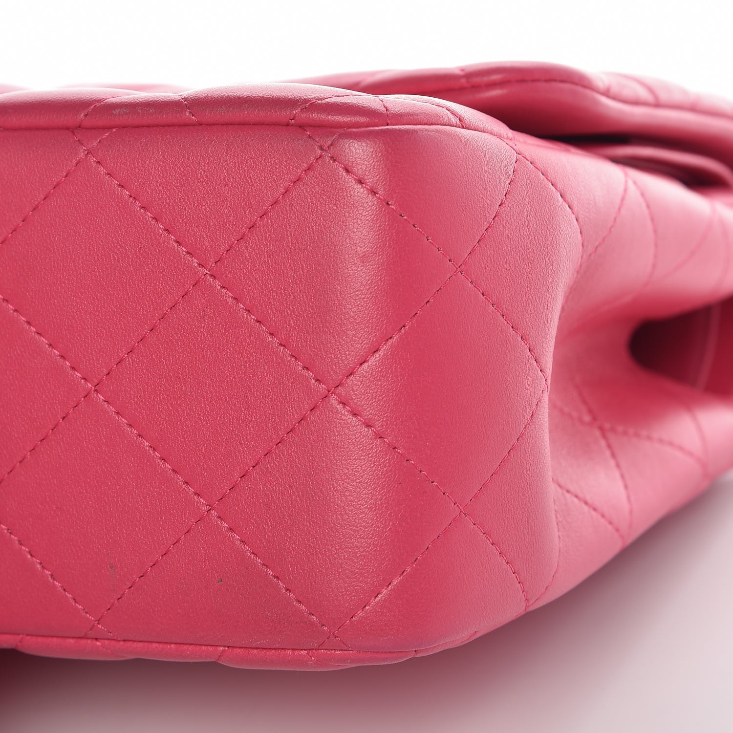 Chanel Lambskin Quilted Jumbo Double Flap Dark Pink 12 of 12