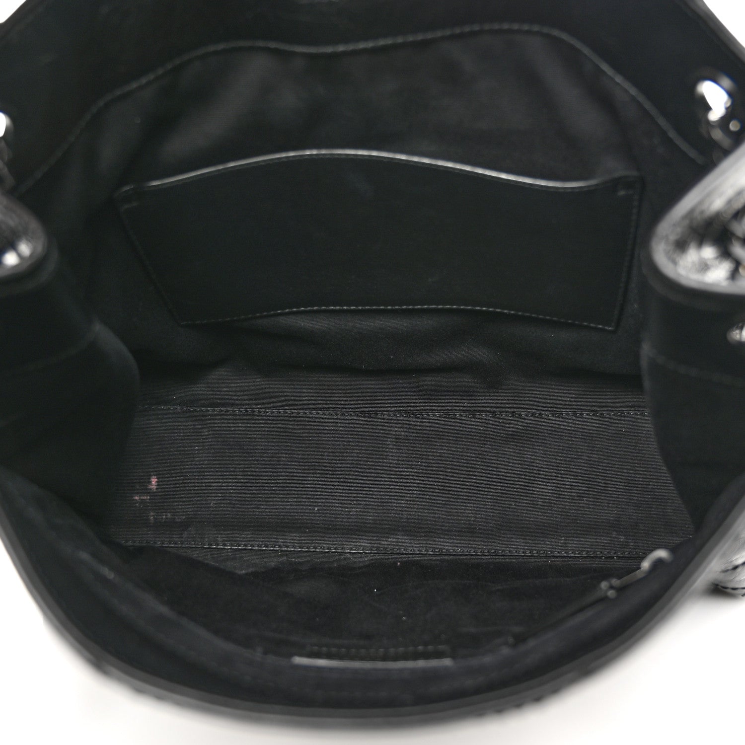 Saint Laurent Crinkled Calfskin Matelasse Monogram Medium Niki Shopper Tote Black 5 of 12