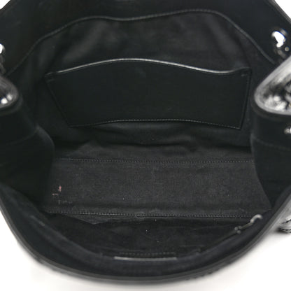 Saint Laurent Crinkled Calfskin Matelasse Monogram Medium Niki Shopper Tote Black 5 of 12