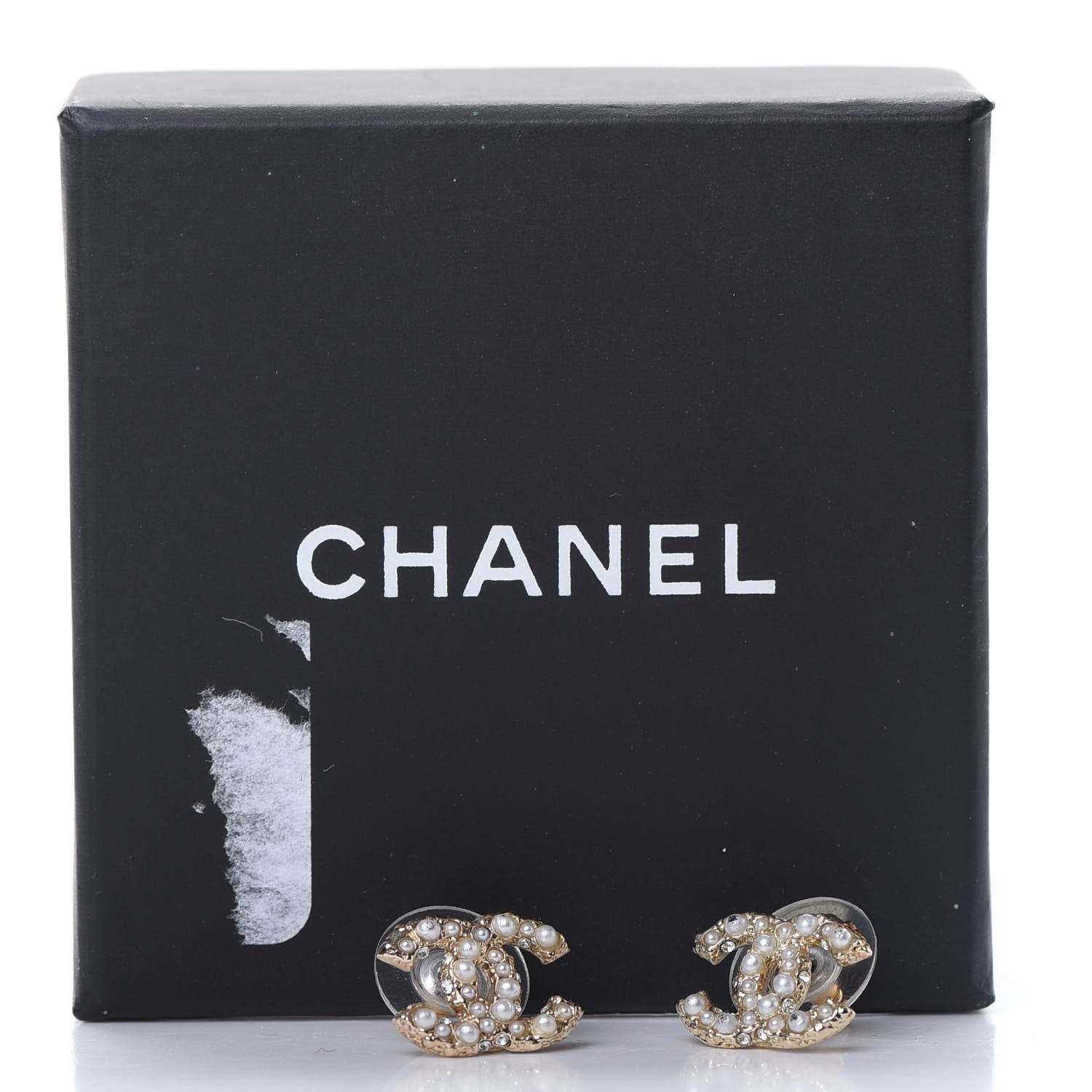 Chanel Pearl Crystal CC Earrings Gold 6 of 6