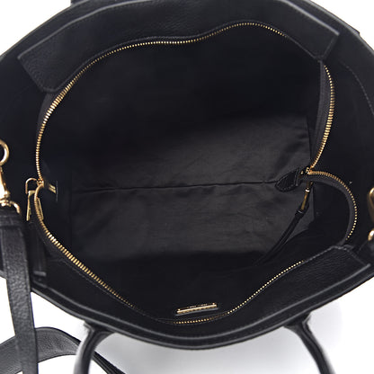 Miu Miu Goatskin Madras Tote Black 5 of 10