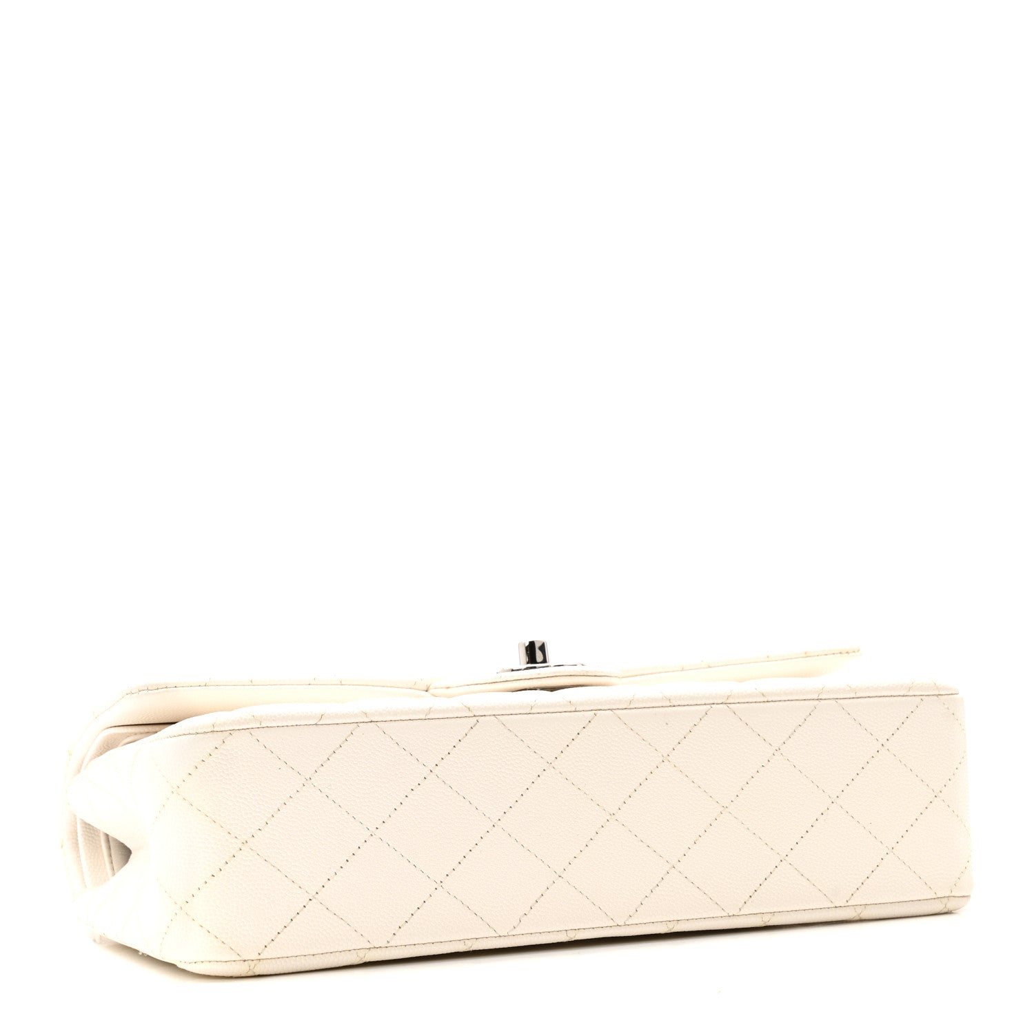 Chanel Caviar Quilted Medium Double Flap White 4 of 13