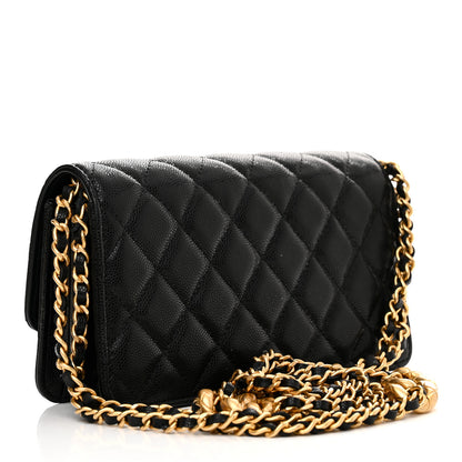 Chanel Caviar Quilted Chain Link Clutch With Chain Black 3 of 11