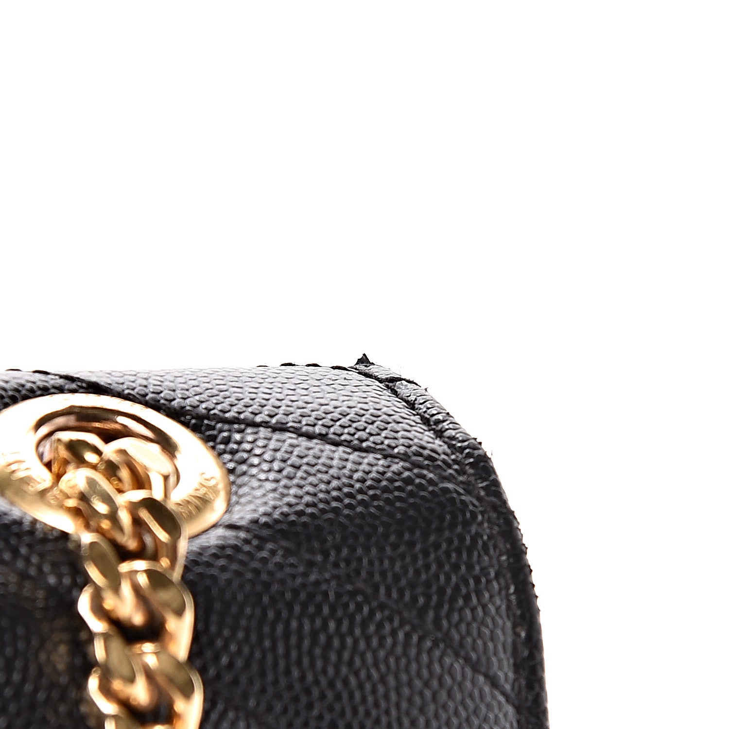 Saint Laurent Grain De Poudre Matelasse Chevron Large Monogram Satchel Black 12 of 20