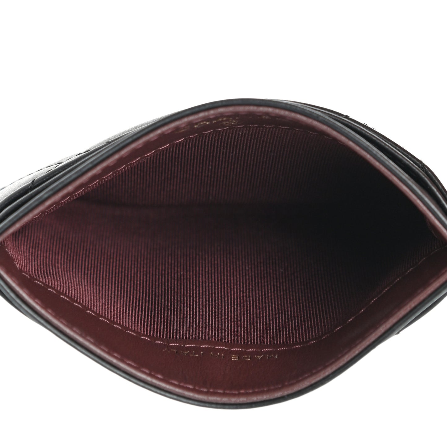 Aged Calfskin Quilted Reissue Card Holder Black