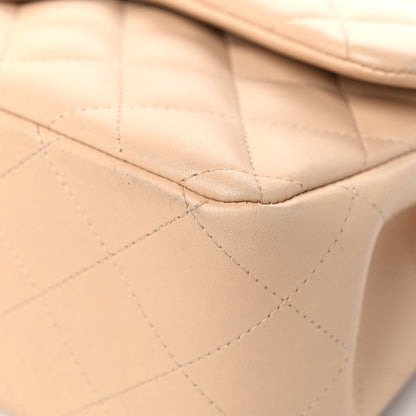 Chanel Lambskin Quilted Jumbo Double Flap Beige Clair 9 of 13