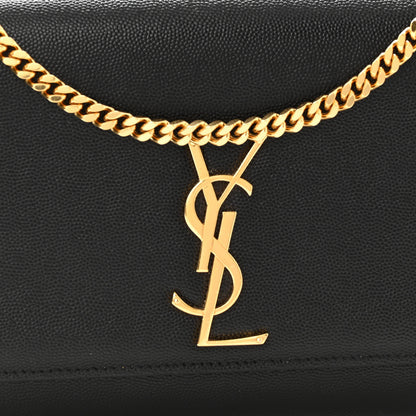 Saint Laurent Grain De Poudre Medium Classic Monogram Kate Satchel Black 10 of 11