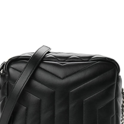 Saint Laurent Calfskin Y Quilted Monogram Small Loulou Bowling Bag Black 7 of 10